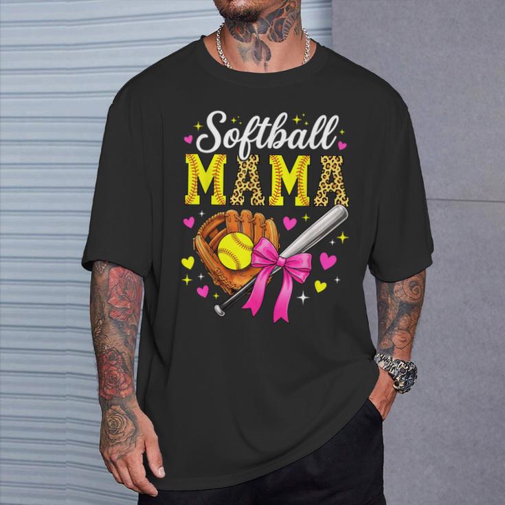 Cute Softball Mama Mother's Day Softball Mom Sports Player T-Shirt Gifts for Him