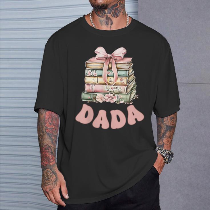 Dada Book First Chapter Birthday Family Matching Party T-Shirt Gifts for Him
