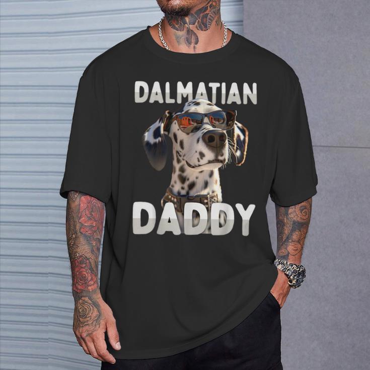 Dalmatian Daddy Cani Papà Festa Del Papà Dad Dalmata Maglietta Regalos para él