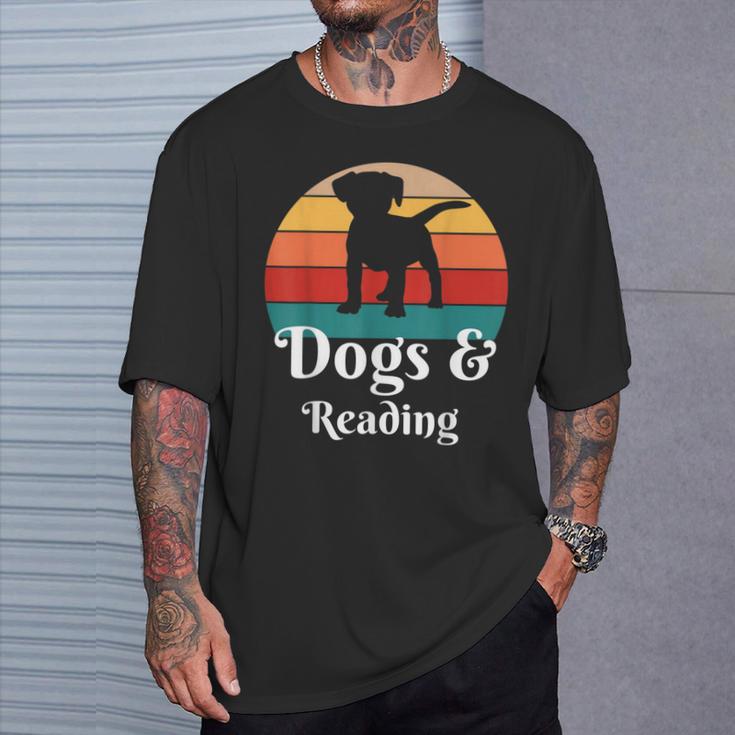 Dogs And Reading Books T-Shirt Gifts for Him