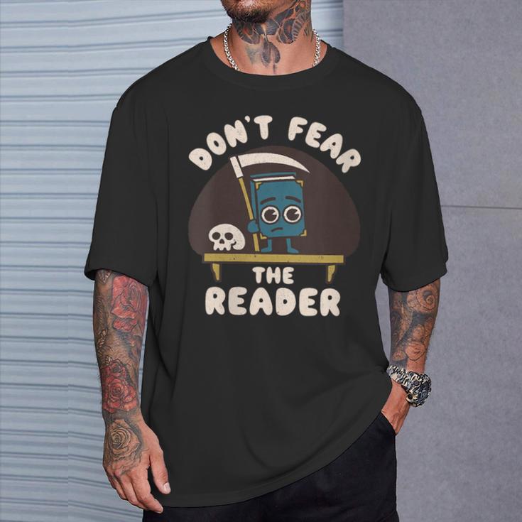 Don't Fear The Reader Kawaii Style Book Cartoon T-Shirt Gifts for Him