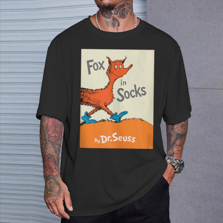 Dr Seuss Fox In Socks Book Cover T-Shirt Gifts for Him