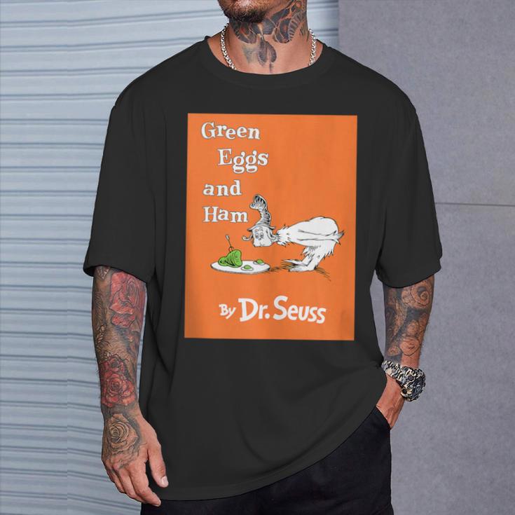 Dr Seuss Green Eggs And Ham Book Cover T-Shirt Gifts for Him Dr Seuss Green Eggs And Ham Book Cover T-Shirt Gifts for Him