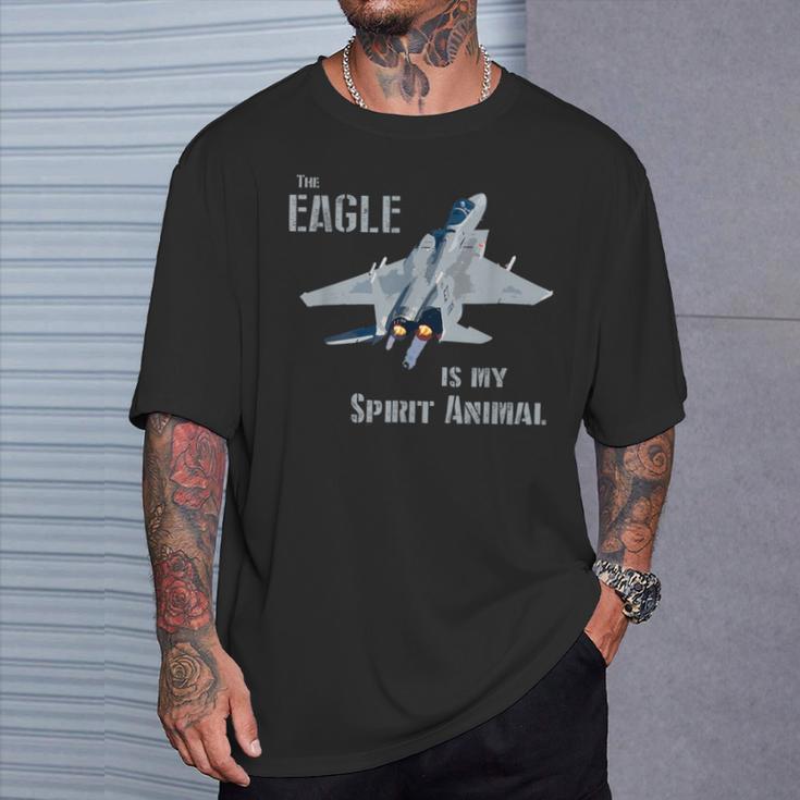 The Eagle Is Mypirit Animal F-15 戦闘機 飛行機 Tシャツ 彼への贈り物