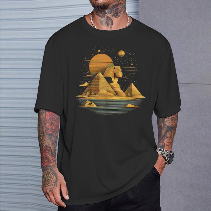 Égypte Ancienne Pyramidephinx De Toutankhamon Mythologie De L'égypte T-Shirt Cadeaux pour lui