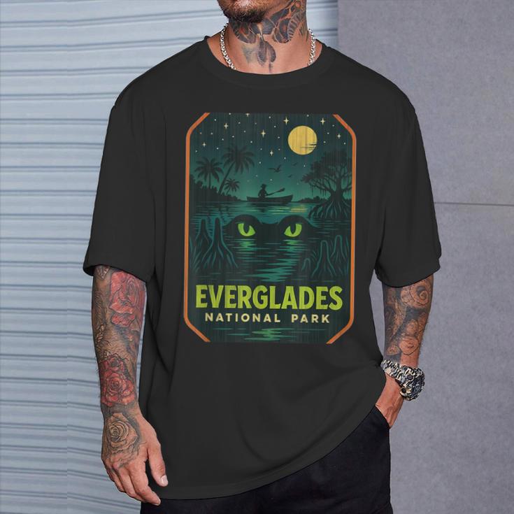 Everglades ナイトパドルシャツ 月光カヌー マングローブ Tシャツ 彼への贈り物
