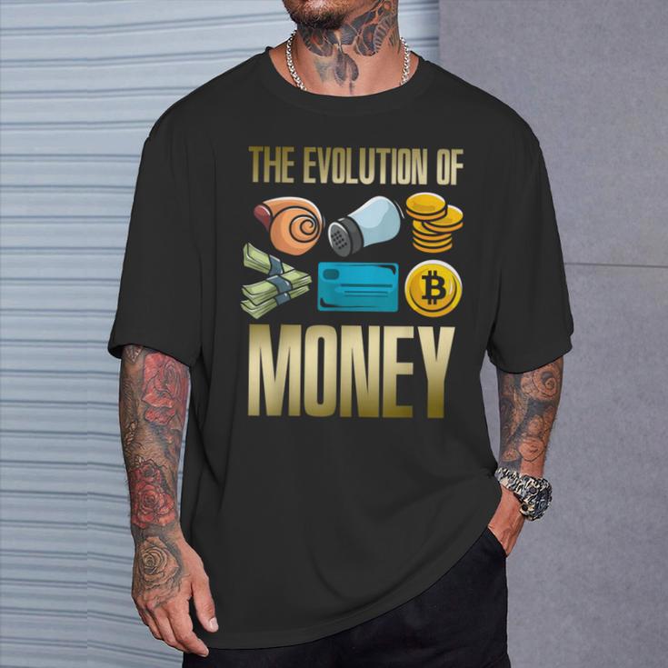 Evolution Of Money お金の進化 ビットコインプランb 暗号通貨btc ホドル Tシャツ 彼への贈り物
