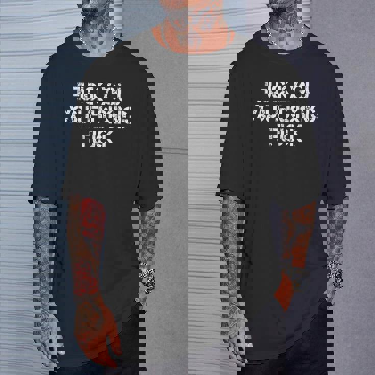 F Ck You F Cking F Ck 面白い皮肉tシャツ ギャグギフト Tシャツ 彼への贈り物