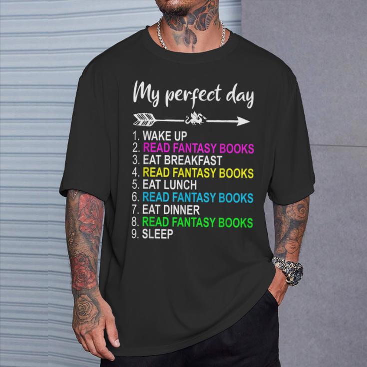Fantasy Books Shirt Perfect Day Reading Fantasy Lover T-Shirt Gifts for Him Fantasy Books Shirt Perfect Day Reading Fantasy Lover T-Shirt Gifts for Him