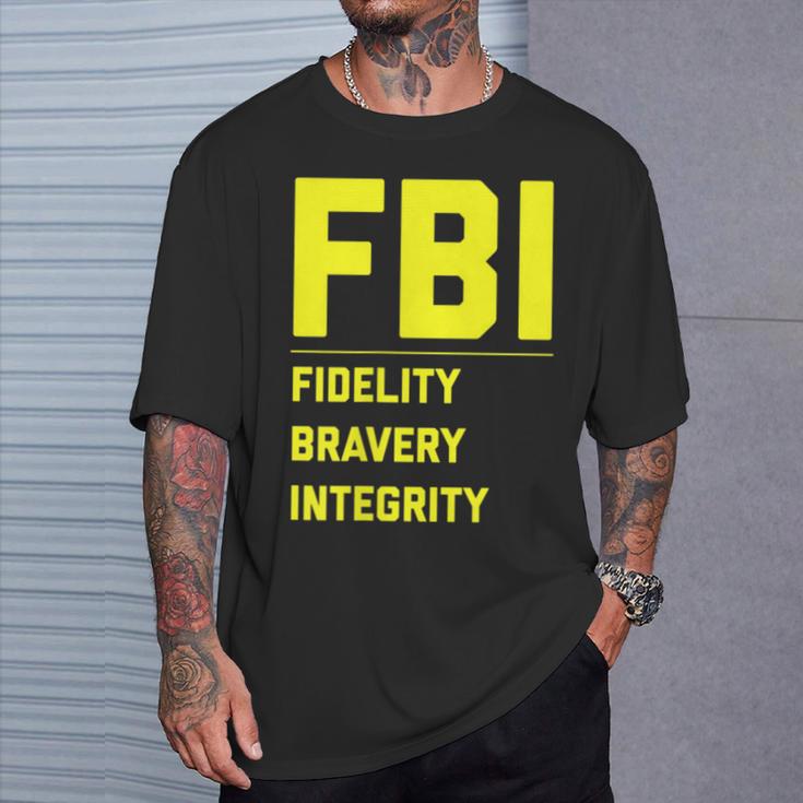 Fbi Motto 「Fidelity Bravery Integrity」 法執行機関 Tシャツ 彼への贈り物
