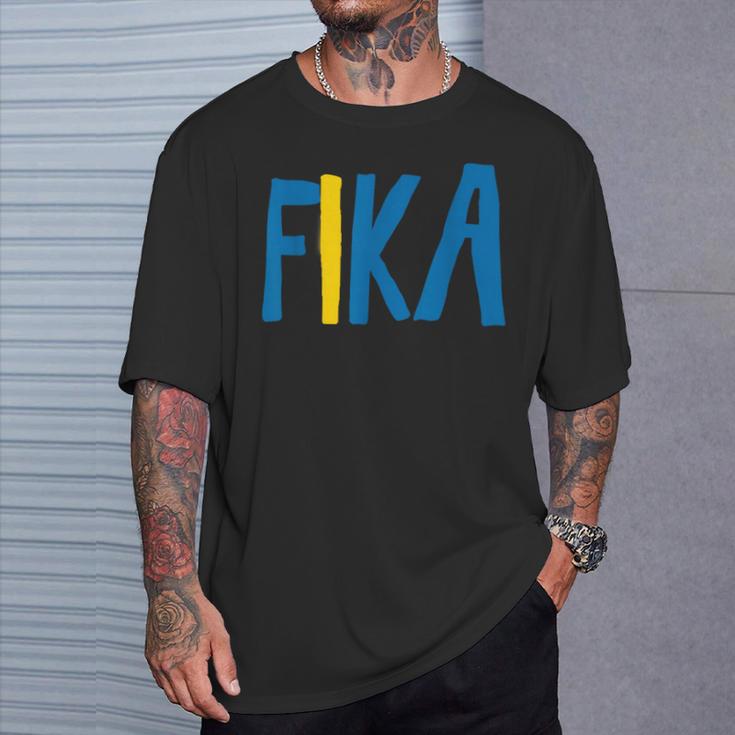 Fikaweden 面白いワードゲーム スウェーデン語 Tシャツ 彼への贈り物