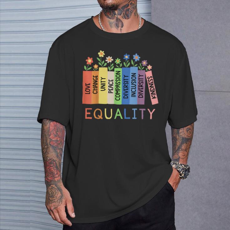 Floral Book Equality Human Rights Social Justice Peace Love T-Shirt Gifts for Him Floral Book Equality Human Rights Social Justice Peace Love T-Shirt Gifts for Him
