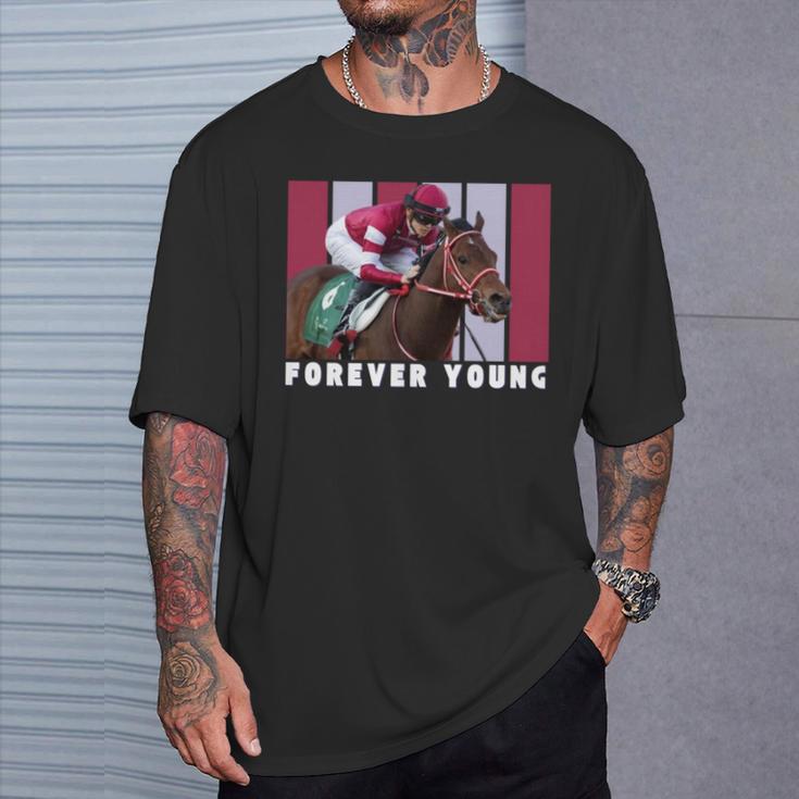 Forever Young Horse、競馬、デルマール、サンタアニタ 長袖tシャツ Tシャツ 彼への贈り物