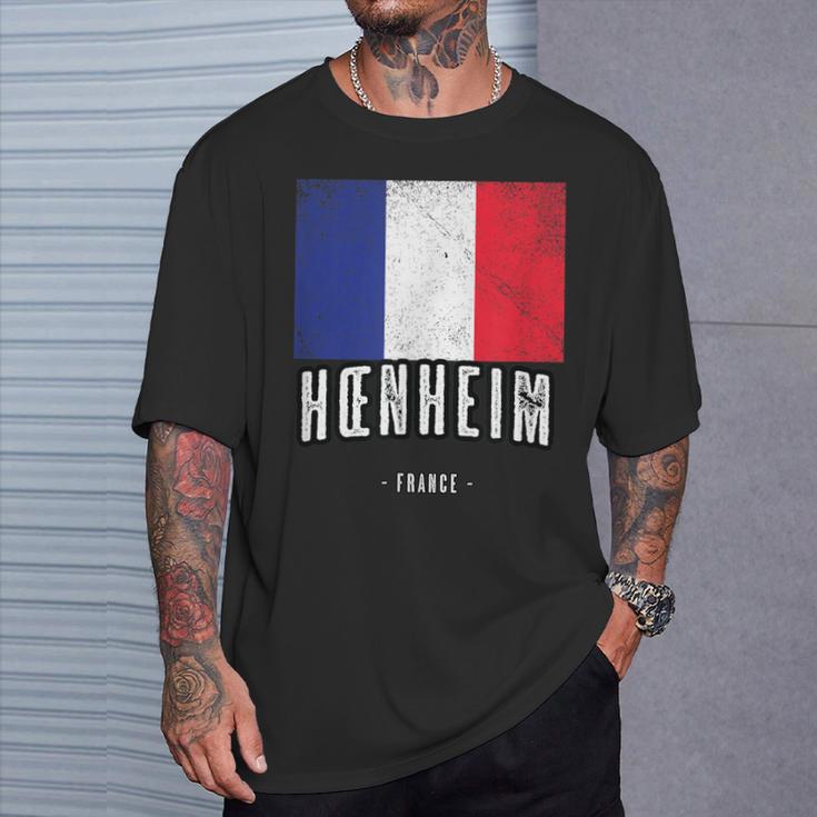 Fr Ciudad Bandera Drapeau Français Camiseta unisex Regalos para él