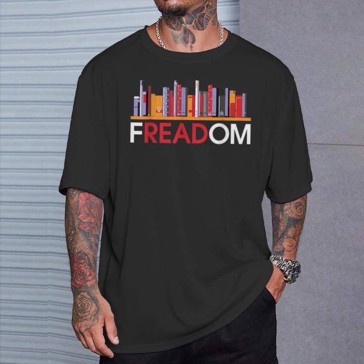 Freadom Anti Ban Books Freedom To Read Book Lover Reading T-Shirt Gifts for Him