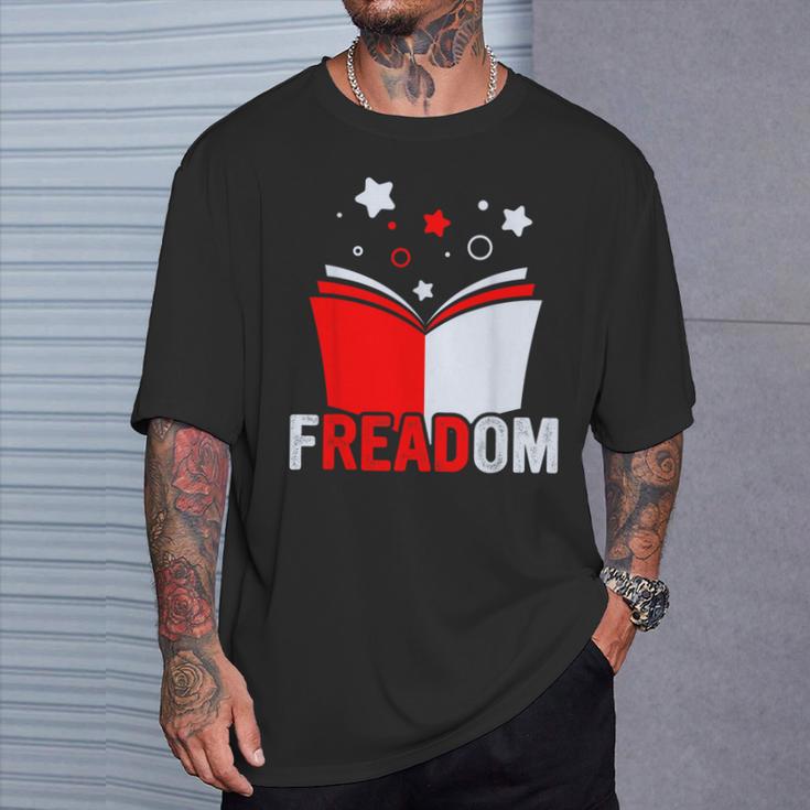 Freadom I Read Banned Books Banned Books Week Librarian T-Shirt Gifts for Him