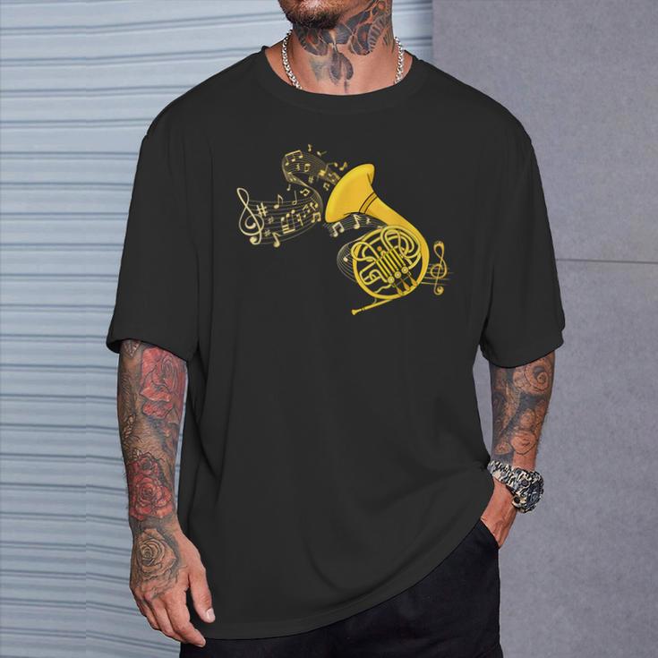 French Horn Music Lover ビッグバンド楽器 フレンチホーン Tシャツ 彼への贈り物