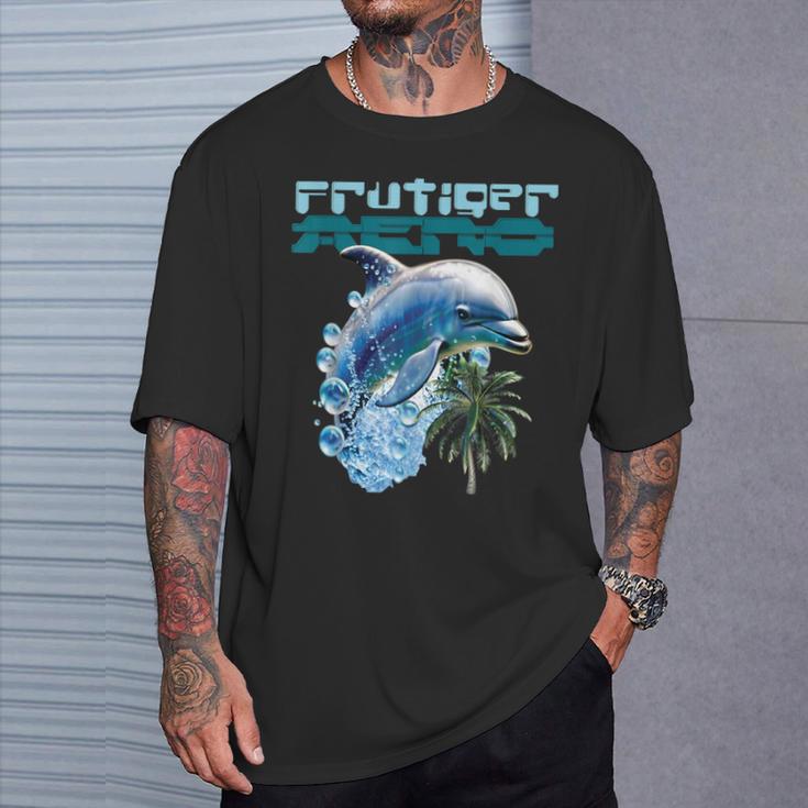 Frutiger Aeroplashy Dolphin Y2k 美的グラフィックデザイン Tシャツ 彼への贈り物