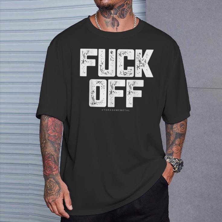 メンズ Fuck Off Thrash メタル Tシャツ 彼への贈り物