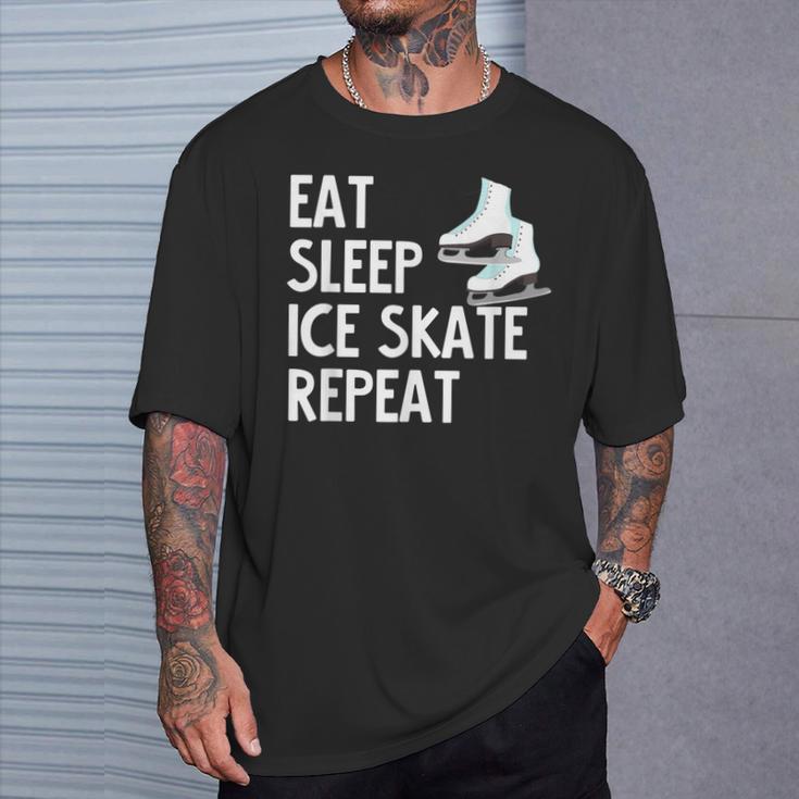 Eatleep Icekate Repeat フィギュアスケート Tシャツ 彼への贈り物