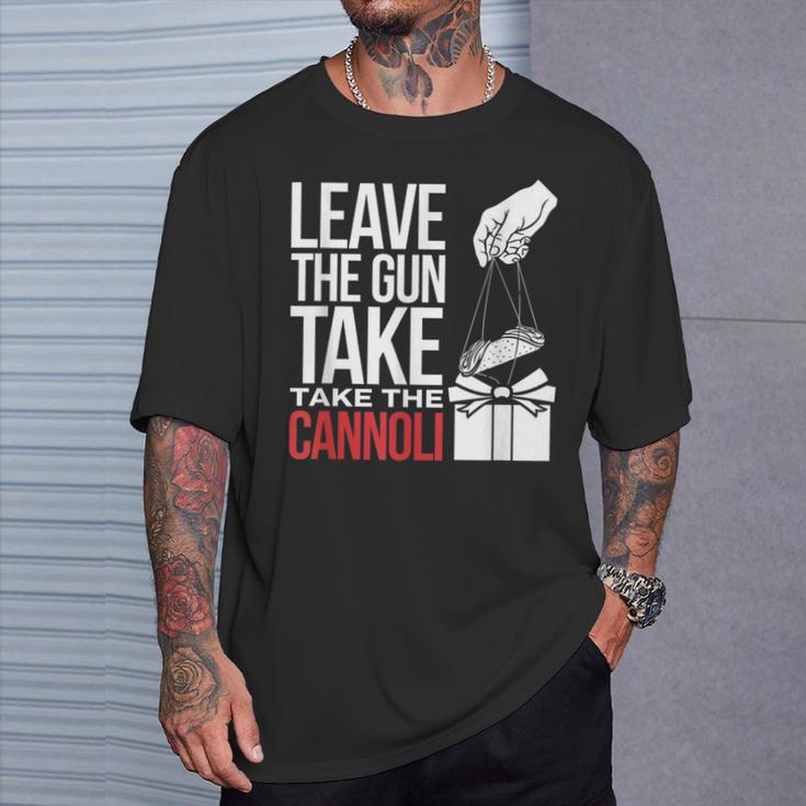 Leave The Gun Take The Cannoli メンズ レディース イタリア国旗 Tシャツ 彼への贈り物