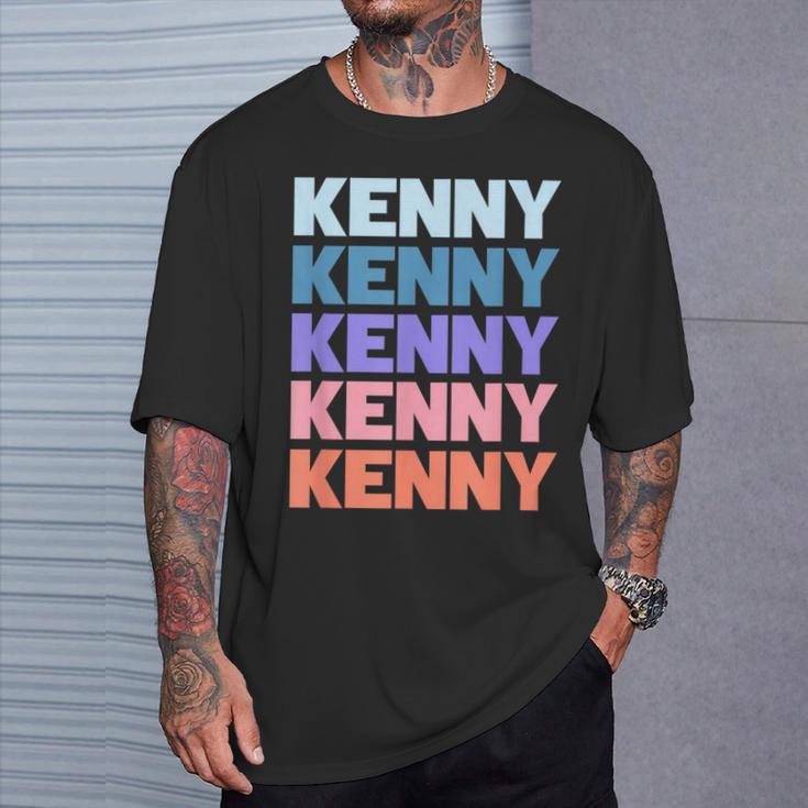 Modern Repeated Text Kenny Tシャツ 彼への贈り物