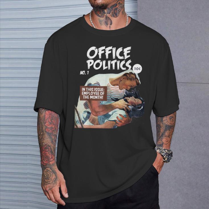 FUNNY WORKPLACE Retro Romance Comic Book Parody T-Shirt Gifts for Him