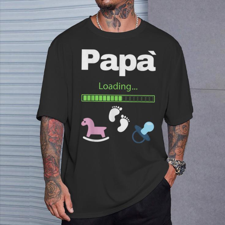 Futuro Papà Padre Daddy Loading Gravidanza Regalo Famiglia Maglietta Regalos para él