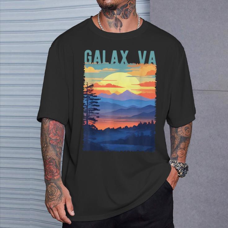 Galaxirginia Usa 山景色 サンセットスタイルデザイン Tシャツ 彼への贈り物