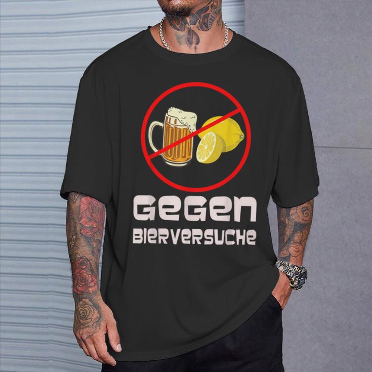 Gegen Bierversuche Bier Männer T-Shirt Geschenke für Ihn