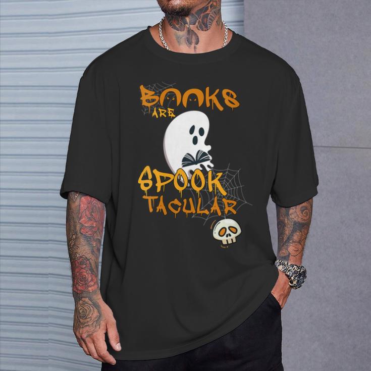 Ghost Books Are Spook-Tacular Halloween Spectacular Reading T-Shirt Gifts for Him Ghost Books Are Spook-Tacular Halloween Spectacular Reading T-Shirt Gifts for Him