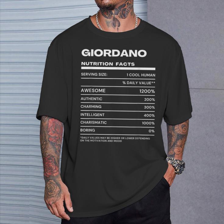 Giordano 栄養成分表示 Tシャツ 彼への贈り物