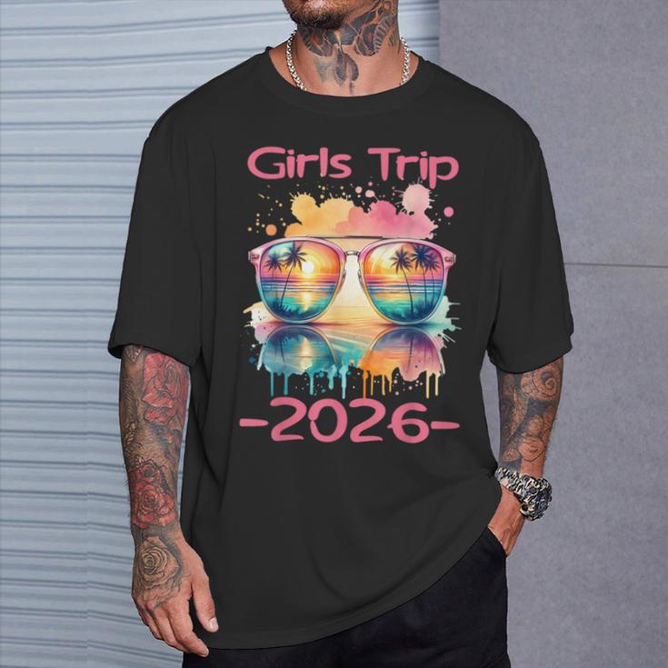 Girls Trip 2026 Urlaubonnenbrilleommer Palmentrand T-Shirt Geschenke für Ihn