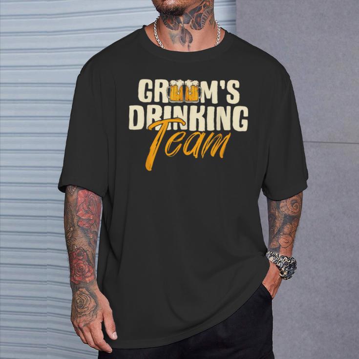 Groom's Drinking Team Junggesellenabschied Hochzeit Trauzeugen T-Shirt Geschenke für Ihn