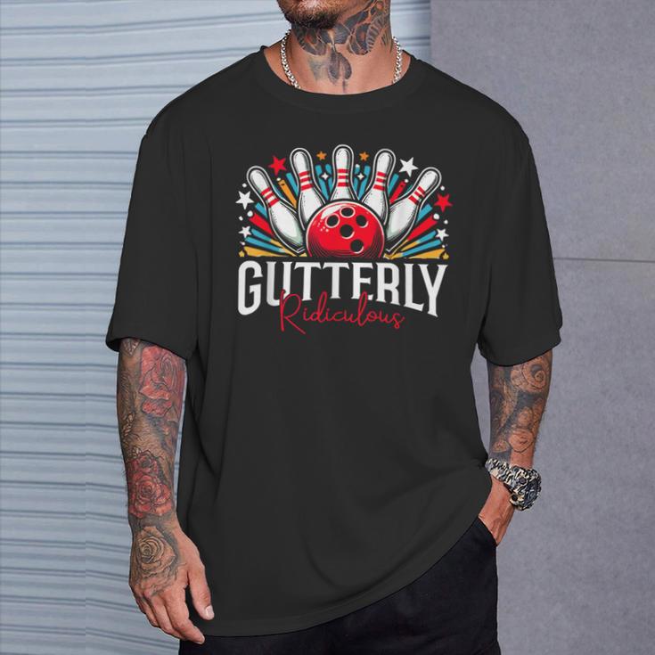 Gutterly とんでもないボーリングスポーツボウラー Tシャツ 彼への贈り物