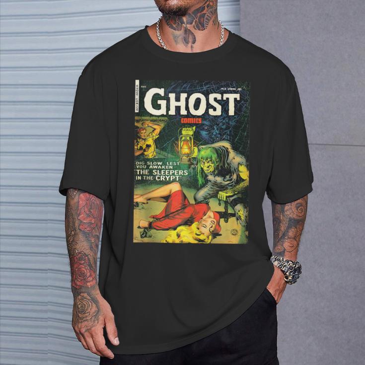 Halloween Horror Vintage Monster Comic Book Retro Scary T-Shirt Gifts for Him
