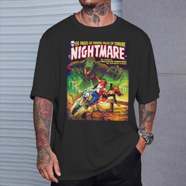 Halloween Monster Scary Vintage Horror Comic Book T-Shirt Gifts for Him