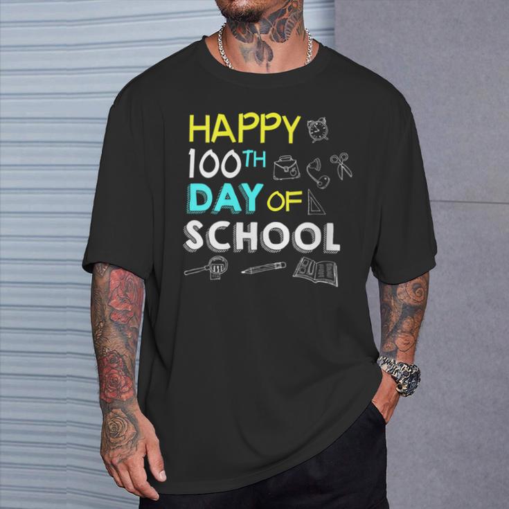 Happy 100th Day Of 5th Fifth Grade Books School Teacher T-Shirt Gifts for Him