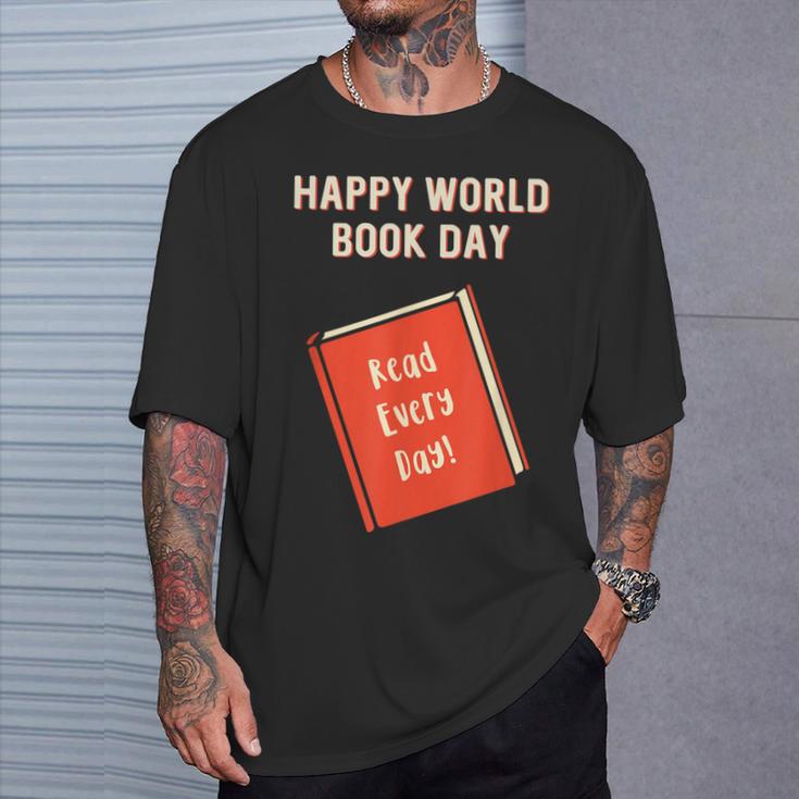 Happy World Book Day Inspirational Kids T-Shirt Gifts for Him