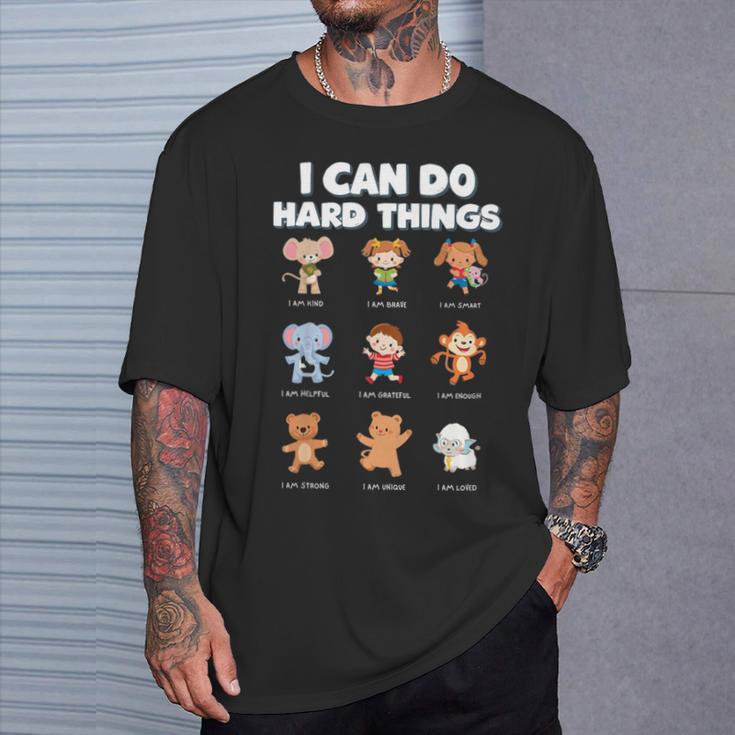 I Can Do Hard Things Children's Book Characters T-Shirt Gifts for Him