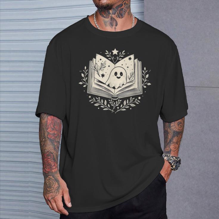Haunted Library – Glowing Book T-Shirt Gifts for Him