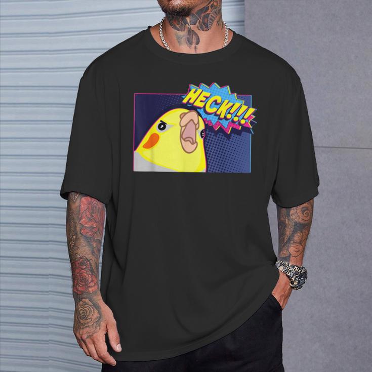 Heck Cockatiel Birb Memes Angry Parrot Lover Tシャツ 彼への贈り物