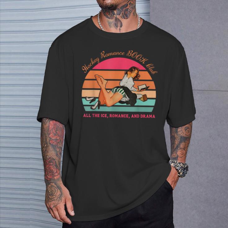 Hockey Romance Book Club All The Ice Romance Drama Vintage T-Shirt Gifts for Him Hockey Romance Book Club All The Ice Romance Drama Vintage T-Shirt Gifts for Him