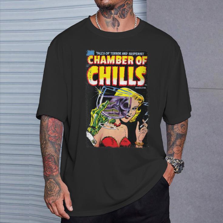 Horror Comic Book Cover Chamber Of Chills 19 T-Shirt Gifts for Him Horror Comic Book Cover Chamber Of Chills 19 T-Shirt Gifts for Him