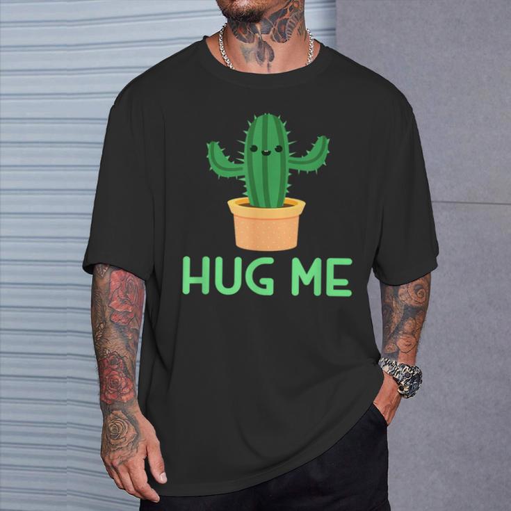 Hug Me 面白い サボテン ユーモア ギフト Tシャツ 彼への贈り物