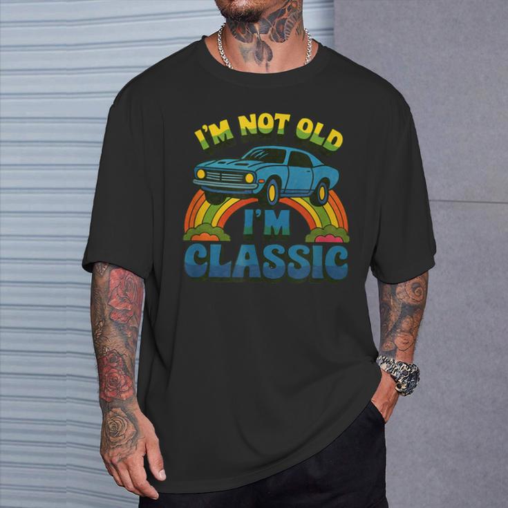I'm Not Old I'm Classic ビンテージカー 誕生日デザイン Tシャツ 彼への贈り物