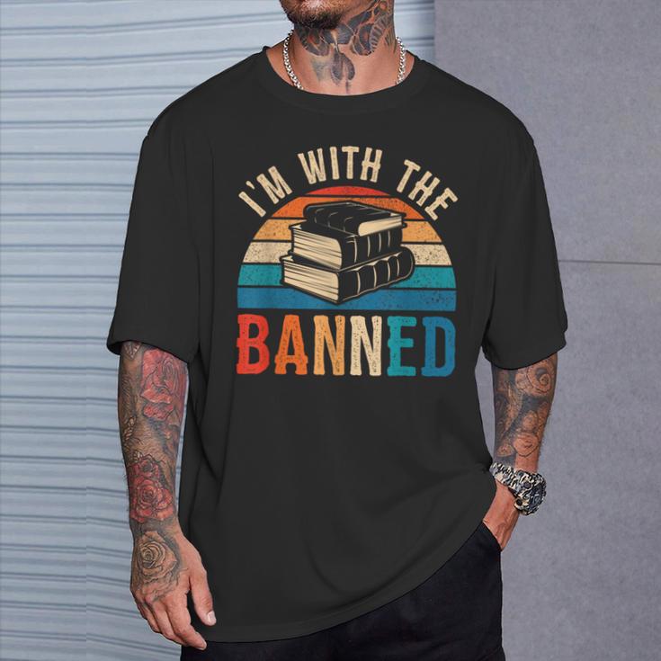 I'm With The Banned Books Tee I Read Banned Books Lovers T-Shirt Gifts for Him