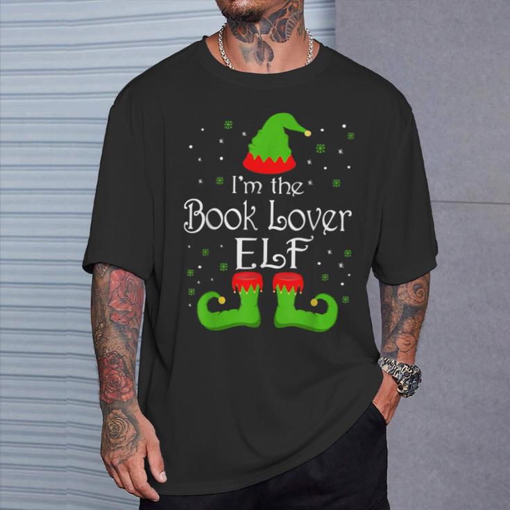 I'm The Book Lover Elf Christmas Books Reading Lover T-Shirt Gifts for Him