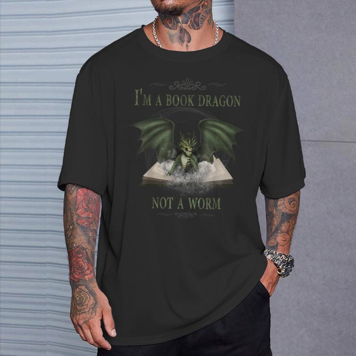 I'm A Dragon Not A Worm Book T-Shirt Gifts for Him