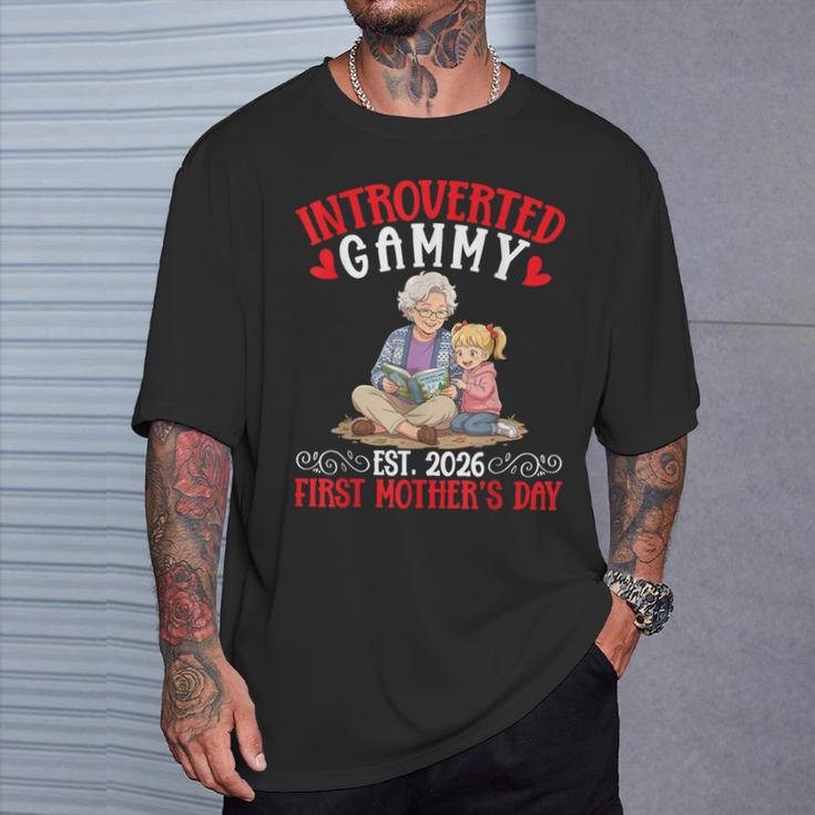 Introverted Gammy Est 2026 First Mother's Day Reading Book T-Shirt Gifts for Him Introverted Gammy Est 2026 First Mother's Day Reading Book T-Shirt Gifts for Him